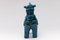 Rimini Horse in Petrol Blue Ceramic attributed to Aldo Londi for Bitossi, Italy, 1960 2