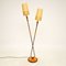 Vintage French Brass & Walnut Floor Lamp, 1960s, Image 2