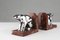 Art Deco Marble and Metal Bear Bookends, 1930s 4