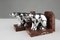 Art Deco Marble and Metal Bear Bookends, 1930s, Image 7