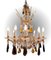 Chandelier in Purple and Amber Crystal, Italy, 1940s 1