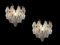 Apliques poligonales de cristal de Murano, años 80. Juego de 2, Imagen 2