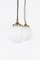 Ribbed Spherical Opaline Pendant Light 3