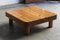 Square Coffee Table in Pine Wood, 1970s 4