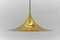 Large Gold Semi Pendant Lamp by Claus Bonderup & Torsten Thorup for Fog & Mørup, 1970s, Image 1