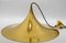 Lámpara colgante semi grande dorada de Claus Bonderup & Torsten Thorup para Fog & Mørup, años 70, Imagen 7