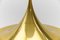 Large Gold Semi Pendant Lamp by Claus Bonderup & Torsten Thorup for Fog & Mørup, 1970s 10