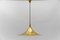 Large Gold Semi Pendant Lamp by Claus Bonderup & Torsten Thorup for Fog & Mørup, 1970s 4