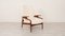 Vintage Relax Sessel aus Teak in Grauweiß von John Boné, 1960er 1