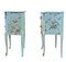 Louis XV Bedside Tables with Floral Design and Marble Tops, 1950s, Set of 2, Image 6