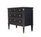 Gustavian Drawer Chest in Painted Super Finish Black, 1950s 4