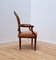 Vintage Stuhl mit Medaillon aus Stoff & Holz 7