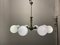 Sputnik 8-Light Chandelier in Brass and Ceramic, 1950s, Image 1