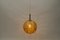 Lámpara colgante bola de cristal de Murano amarillo de Doria Leuchten, años 60, Imagen 2