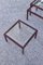 Mesas de metal lacado en burdeos y latón de Maison Jansen, Francia, años 50. Juego de 3, Imagen 16