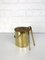 Cubitera de latón y teca y pinza para hielo atribuida a Arne Jacobsen para Stelton Brassware, años 60, Imagen 11