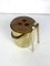Cubitera de latón y teca y pinza para hielo atribuida a Arne Jacobsen para Stelton Brassware, años 60, Imagen 5