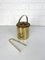 Cubitera de latón y teca y pinza para hielo atribuida a Arne Jacobsen para Stelton Brassware, años 60, Imagen 2