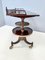 Vintage Walnut Serving Cart or Console Table with 2 Sliding Shelves, Italy, Image 9