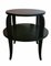 French Art Deco Black Round 2-Top Tea or Coffee Table, 1930s, Image 1