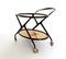 Vintage Ebonized Beech Serving Cart with Oriental Print by Cesare Lacca, Italy 3