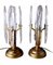 Italian Table Lamps in Brass and Crystal by Sciolari Gaetano, 1970s, Set of 2 1