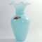 Italian Blue Opaline Glass Vase, Florence, Italy, 1970s 2