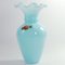 Italian Blue Opaline Glass Vase, Florence, Italy, 1970s, Image 2