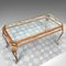 French Art Nouveau Glazed Coffee Table in Brass, Early 20th Century 6