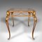 French Art Nouveau Glazed Coffee Table in Brass, Early 20th Century 4