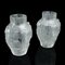 French Art Nouveau Flower Vases in Frosted Glass after Lalique, Set of 2 2