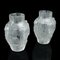 French Art Nouveau Flower Vases in Frosted Glass after Lalique, Set of 2, Image 2
