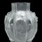 French Art Nouveau Flower Vases in Frosted Glass after Lalique, Set of 2 12