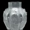 French Art Nouveau Flower Vases in Frosted Glass after Lalique, Set of 2, Image 12