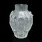 French Art Nouveau Flower Vases in Frosted Glass after Lalique, Set of 2 5