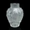 French Art Nouveau Flower Vases in Frosted Glass after Lalique, Set of 2 6