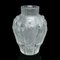 French Art Nouveau Flower Vases in Frosted Glass after Lalique, Set of 2 4