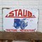 Cartel de metal esmaltado Staub Tractors, Francia, años 50, Imagen 6