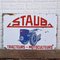 Insegna Staub Tractors in metallo smaltato, Francia, anni '50, Immagine 4