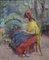 Maurice Góth, Ada Remendando ropa, óleo sobre lienzo, años 20, Imagen 1