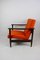 GFM-142 Lounge Chair in Orange Velvet attributed to Edmund Homa, 1970s 5