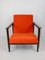 GFM-142 Lounge Chair in Orange Velvet attributed to Edmund Homa, 1970s 4