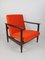 GFM-142 Lounge Chair in Orange Velvet attributed to Edmund Homa, 1970s, Image 1