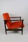 GFM-142 Lounge Chair in Orange Velvet attributed to Edmund Homa, 1970s 8