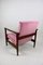 GFM-142 Lounge Chair in Pink Velvet attributed to Edmund Homa, 1970s, Image 8