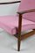 Sillón GFM-142 de terciopelo rosa atribuido a Edmund Homa, años 70, Imagen 6