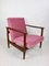 GFM-142 Lounge Chair in Pink Velvet attributed to Edmund Homa, 1970s 10