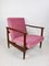 GFM-142 Sessel aus rosa Samt, Edmund Homa zugeschrieben, 1970er 10