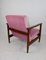 GFM-142 Lounge Chair in Pink Velvet attributed to Edmund Homa, 1970s 9