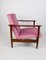 GFM-142 Lounge Chair in Pink Velvet attributed to Edmund Homa, 1970s 2